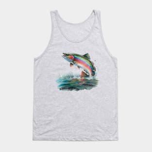 Rainbow Trout Jumping Tank Top